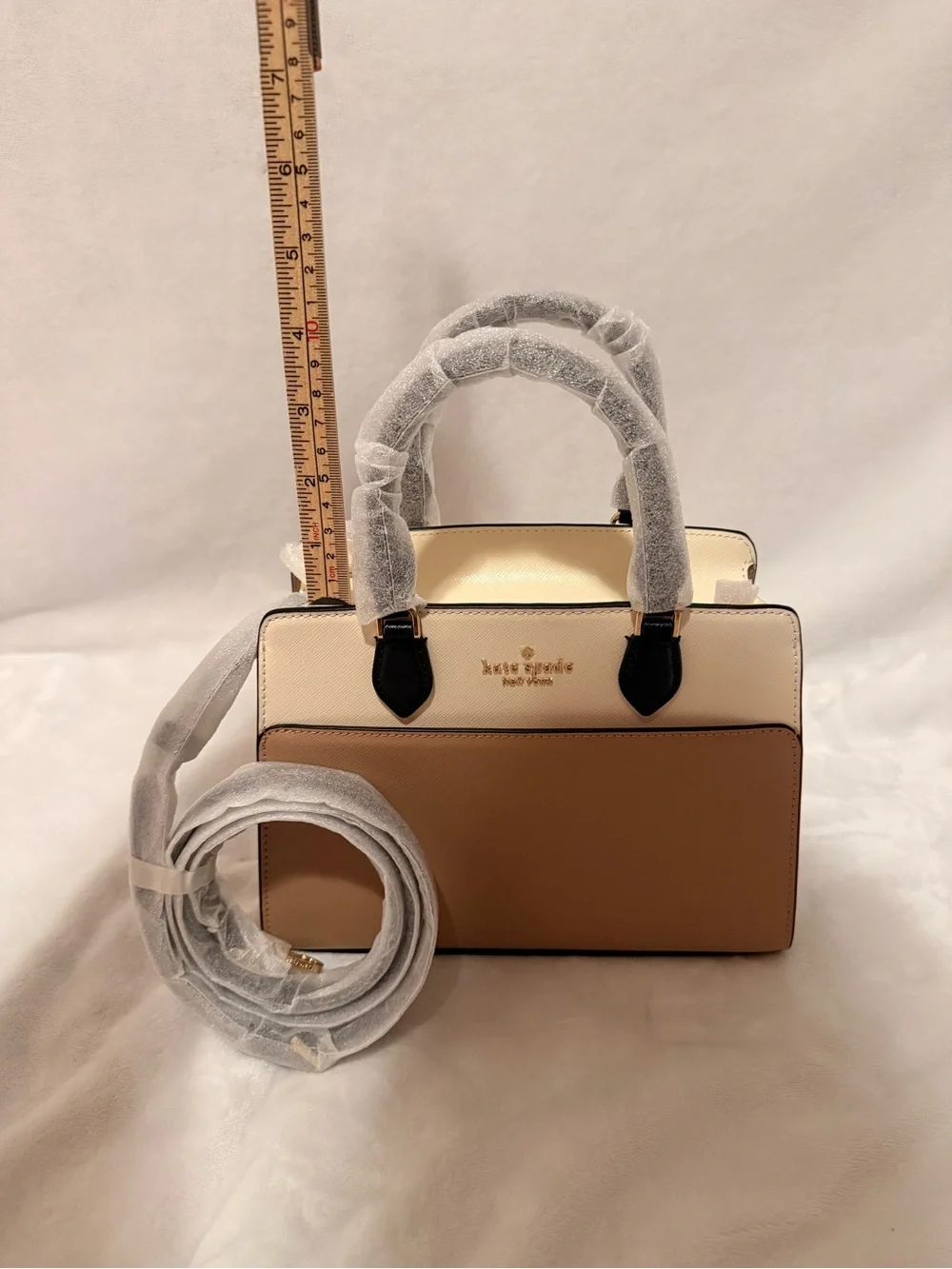 Kate Spade Madison Small Satchel Toasted Hazelnut Leather Top Handle Bag